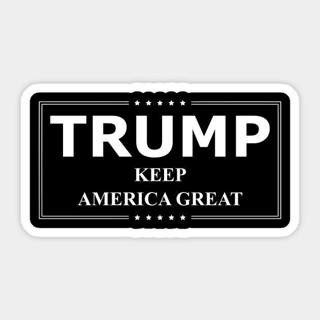 Keep America Great Donald Trump Political Election Sticker by Lasso Print